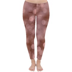 Light Reflections Abstract No6 Rose Classic Winter Leggings by DimitriosArt