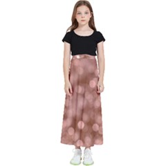 Light Reflections Abstract No6 Rose Kids  Flared Maxi Skirt by DimitriosArt