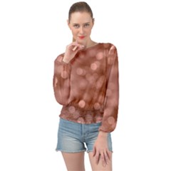 Light Reflections Abstract No6 Rose Banded Bottom Chiffon Top by DimitriosArt