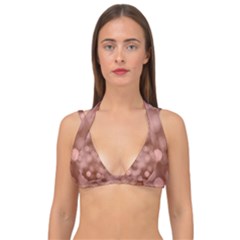 Light Reflections Abstract No6 Rose Double Strap Halter Bikini Top by DimitriosArt