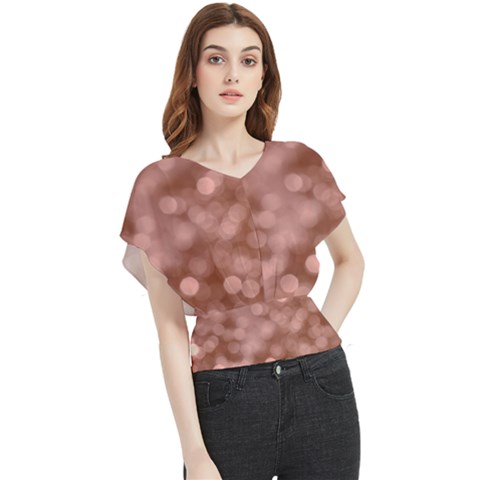 Light Reflections Abstract No6 Rose Butterfly Chiffon Blouse by DimitriosArt