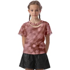 Light Reflections Abstract No6 Rose Kids  Front Cut Tee by DimitriosArt