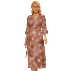 Light Reflections Abstract No6 Rose Midsummer Wrap Dress by DimitriosArt