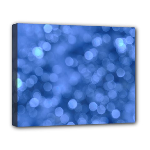 Light Reflections Abstract No5 Blue Deluxe Canvas 20  X 16  (stretched) by DimitriosArt