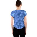 Light Reflections Abstract No5 Blue Crew Neck Crop Top View2