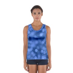 Light Reflections Abstract No5 Blue Sport Tank Top  by DimitriosArt