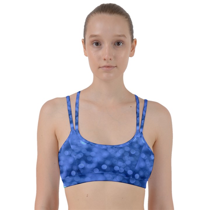 Light Reflections Abstract No5 Blue Line Them Up Sports Bra