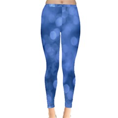 Light Reflections Abstract No5 Blue Inside Out Leggings by DimitriosArt