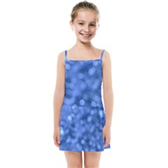 Light Reflections Abstract No5 Blue Kids  Summer Sun Dress by DimitriosArt