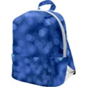 Light Reflections Abstract No5 Blue Zip Up Backpack View1