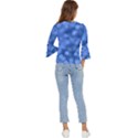 Light Reflections Abstract No5 Blue Bell Sleeve Top View4