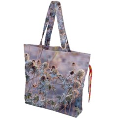 Spikes On The Sun Drawstring Tote Bag by DimitriosArt