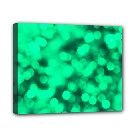 Light Reflections Abstract No10 Green Canvas 10  X 8  (stretched) by DimitriosArt