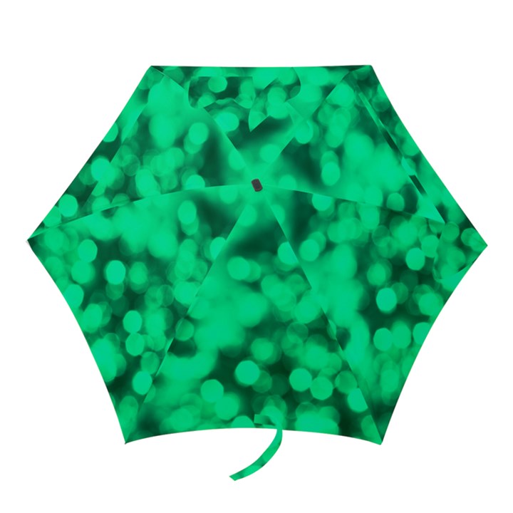 Light Reflections Abstract No10 Green Mini Folding Umbrellas