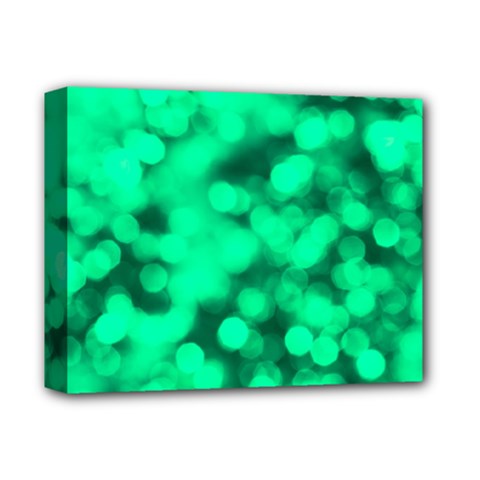 Light Reflections Abstract No10 Green Deluxe Canvas 14  X 11  (stretched) by DimitriosArt