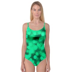 Light Reflections Abstract No10 Green Camisole Leotard  by DimitriosArt