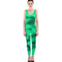 Light Reflections Abstract No10 Green One Piece Catsuit View1