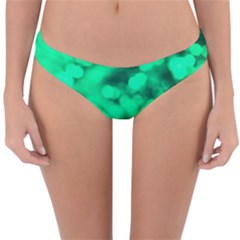 Light Reflections Abstract No10 Green Reversible Hipster Bikini Bottoms by DimitriosArt