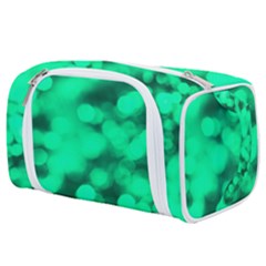 Light Reflections Abstract No10 Green Toiletries Pouch by DimitriosArt