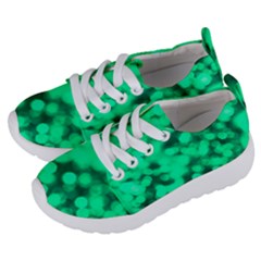 Light Reflections Abstract No10 Green Kids  Lightweight Sports Shoes by DimitriosArt