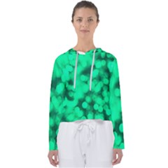 Light Reflections Abstract No10 Green Women s Slouchy Sweat by DimitriosArt