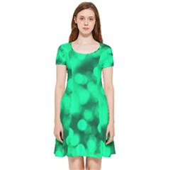 Light Reflections Abstract No10 Green Inside Out Cap Sleeve Dress by DimitriosArt