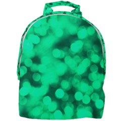 Light Reflections Abstract No10 Green Mini Full Print Backpack by DimitriosArt