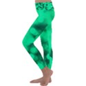 Light Reflections Abstract No10 Green Kids  Lightweight Velour Classic Yoga Leggings View2