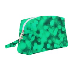 Light Reflections Abstract No10 Green Wristlet Pouch Bag (medium) by DimitriosArt