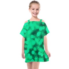 Light Reflections Abstract No10 Green Kids  One Piece Chiffon Dress by DimitriosArt