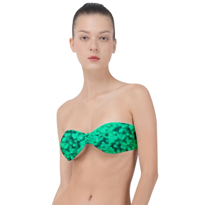 Light Reflections Abstract No10 Green Classic Bandeau Bikini Top 