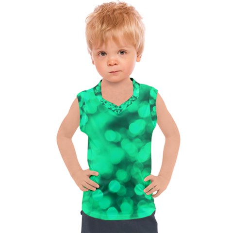 Light Reflections Abstract No10 Green Kids  Sport Tank Top by DimitriosArt