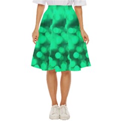 Light Reflections Abstract No10 Green Classic Short Skirt by DimitriosArt