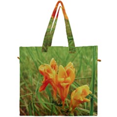 Orange On The Green Canvas Travel Bag by DimitriosArt