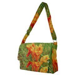 Orange On The Green Full Print Messenger Bag (m) by DimitriosArt