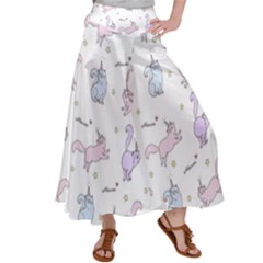 Unicorn Cats Pattern 2 Satin Palazzo Pants by Littlebird