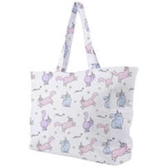 Unicorn Cats Pattern 2 Simple Shoulder Bag by Littlebird