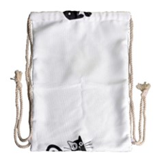 Cats Pattern Example Drawstring Bag (large) by Littlebird