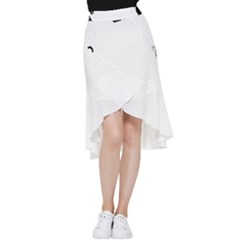 Cats Pattern Example Frill Hi Low Chiffon Skirt