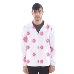 Lips Bubblegum Pattern Men s Hooded Windbreaker by Littlebird