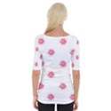 Lips Bubblegum Pattern Wide Neckline Tee View2