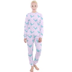 Narwales Stars  Pattern Pink Women s Lounge Set