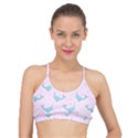 Narwales Stars  Pattern Pink Basic Training Sports Bra View1