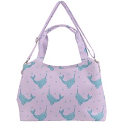 Narwales Stars  Pattern Pink Double Compartment Shoulder Bag by Littlebird