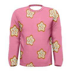 Cookies Pattern Pink Men s Long Sleeve Tee