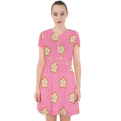 Cookies Pattern Pink Adorable In Chiffon Dress by Littlebird