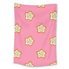 Cookies Pattern Pink Large Tapestry by Littlebird