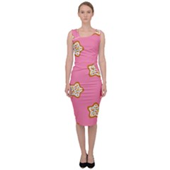 Cookies Pattern Pink Sleeveless Pencil Dress by Littlebird