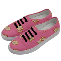 Cookies Pattern Pink Men s Classic Low Top Sneakers by Littlebird