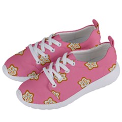 Cookies Pattern Pink Women s Lightweight Sports Shoes by Littlebird